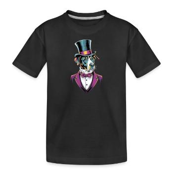 Chien dans un costume - T-shirt bio Premium Enfant - noir - Devant