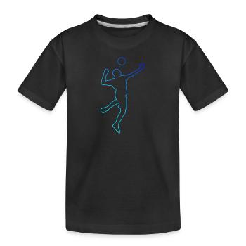 Fistball Herren Faustballspielen Volleyball - Kinder Premium Bio T-Shirt - Schwarz - Vorne