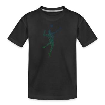 Fistball Damen Volleyball Faustballspielen - Kinder Premium Bio T-Shirt - Schwarz - Vorne
