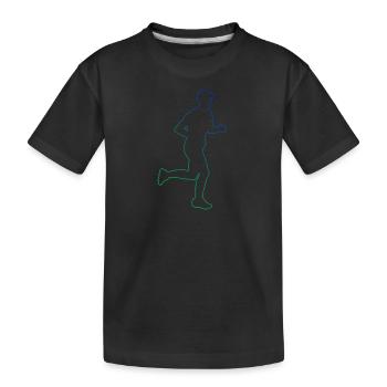 Course de cross-country hommes femmes - T-shirt bio Premium Enfant - noir - Devant