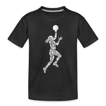 Symboles des joueurs de basket-ball Basketball féminin - T-shirt bio Premium Enfant - noir - Devant