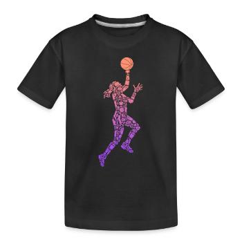 Female Basketball Symbols Women Basketball - Kids' Premium Organic T-Shirt - black - Front
