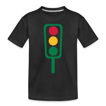 Traffic light - Kids' Premium Organic T-Shirt - black - Front