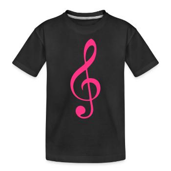 cle de sol note musique - T-shirt bio Premium Enfant - noir - Devant