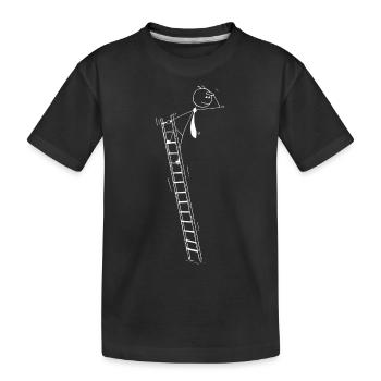 ladder of success - Kids' Premium Organic T-Shirt - black - Front