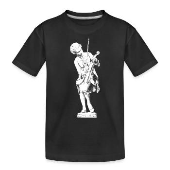 Mozart Geigenkind - Wolfgang Amadeus Mozart - Kinder Premium Bio T-Shirt - Schwarz - Vorne