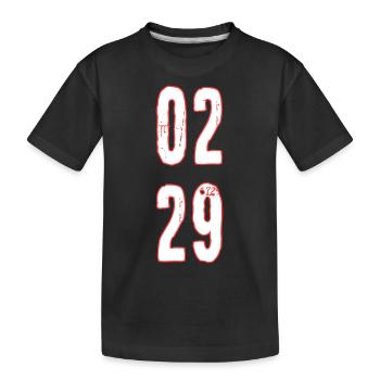Leap Year Birthday, February 29 - Kids' Premium Organic T-Shirt - black - Front