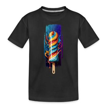 Douceur en spirale : sucette arc-en-ciel - T-shirt bio Premium Enfant - noir - Devant