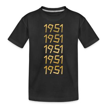 Born in 1951 - Kids' Premium Organic T-Shirt - black - Front