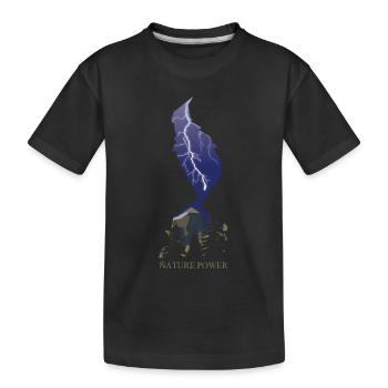 Éclair la puissance de la nature - T-shirt bio Premium Enfant - noir - Devant