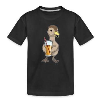 Ente Saft - Kinder Premium Bio T-Shirt - Schwarz - Vorne