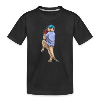 Meerkat Baseball Gant de baseball - T-shirt bio Premium Enfant - noir - Devant