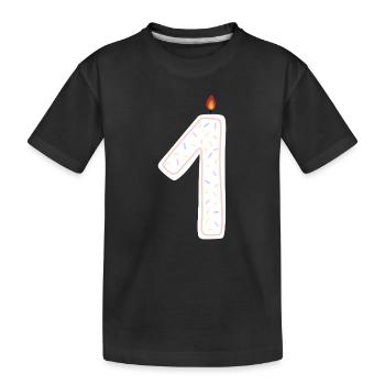 Bougie de célébration avec design de pépites - T-shirt bio Premium Enfant - noir - Devant