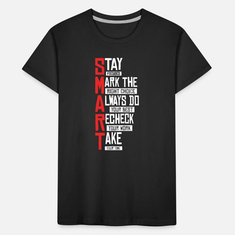 Bold SMART Typography Stack Kids' Premium Organic T-Shirt