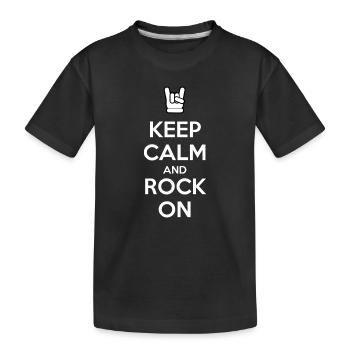 Reste calme et continue - T-shirt bio Premium Enfant - noir - Devant