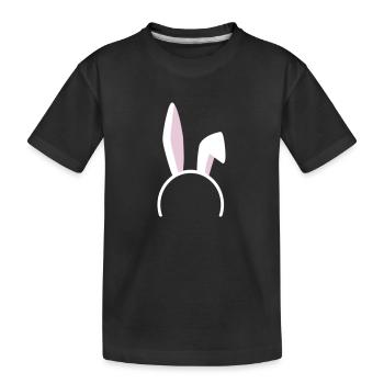 Rabbit ears bicolored - Kids' Premium Organic T-Shirt - black - Front