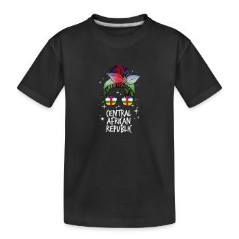 Central African Republic - Kids' Premium Organic T-Shirt - black - Front