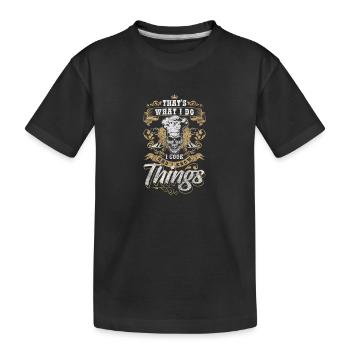Koch Küchenchef Kochkunst Hobbykoch - Kinder Premium Bio T-Shirt - Schwarz - Vorne