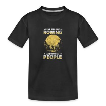 Compétition sportive de rameur - T-shirt bio Premium Enfant - noir - Devant