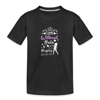 Hulahoop Sport Coupe amincissante - T-shirt bio Premium Enfant - noir - Devant