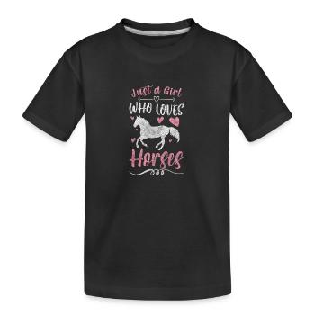 Chevaux Sports Western Équitation de compétition Équitation - T-shirt bio Premium Enfant - noir - Devant