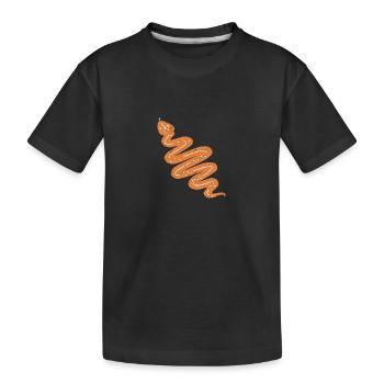 DOWN UNDER SNAKE - Kinder Premium Bio T-Shirt - Schwarz - Vorne