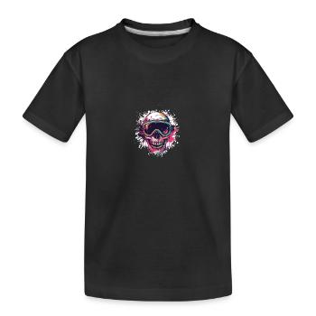 Ski Skull Masque de ski Skull - T-shirt bio Premium Enfant - noir - Devant