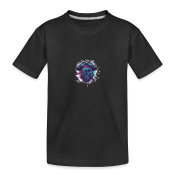 Pirate Skull Captain - Kids' Premium Organic T-Shirt - black - Front