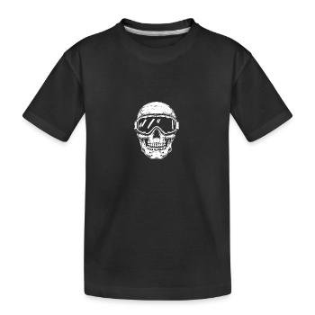 Lunettes de ski Skull - T-shirt bio Premium Enfant - noir - Devant