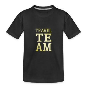 Travel Team Travel Holidays - Kids' Premium Organic T-Shirt - black - Front
