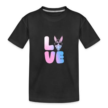 Donkey - Kids' Premium Organic T-Shirt - black - Front