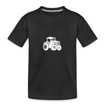 Traktor Landwirtschaft - Kinder Premium Bio T-Shirt - Schwarz - Vorne