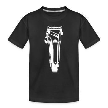 Haarschneidemaschine Friseur - Kinder Premium Bio T-Shirt - Schwarz - Vorne