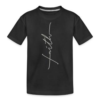 Faith - Kids' Premium Organic T-Shirt - black - Front