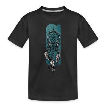 Soul Weaver: Dreamcatcher's Embrace - Kids' Premium Organic T-Shirt - black - Front