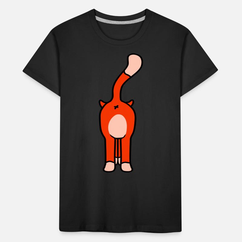 Standing Funny Cat From Behind Backside Ass Kids' Premium Organic T-Shirt