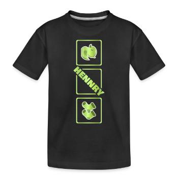 Geburt Hennry - Kinder Premium Bio T-Shirt - Schwarz - Vorne