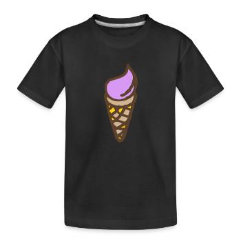 Eis - Softeis - Kinder Premium Bio T-Shirt - Schwarz - Vorne