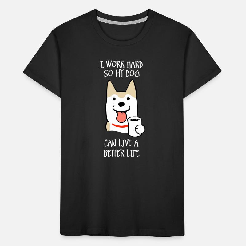 I work hard (dark) Kids' Premium Organic T-Shirt