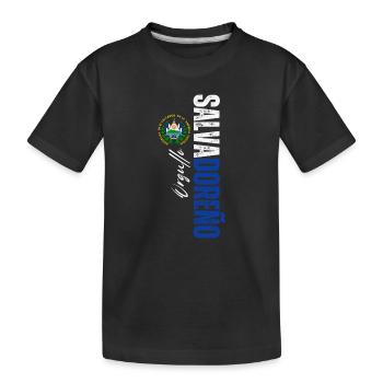 Fierté salvadorienne, design vertical - T-shirt bio Premium Enfant - noir - Devant