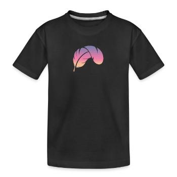 Feather Feeling #3 - Kinder Premium Bio T-Shirt - Schwarz - Vorne