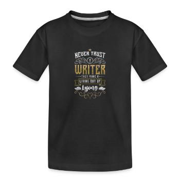 Writer's Fantasy - Kids' Premium Organic T-Shirt - black - Front