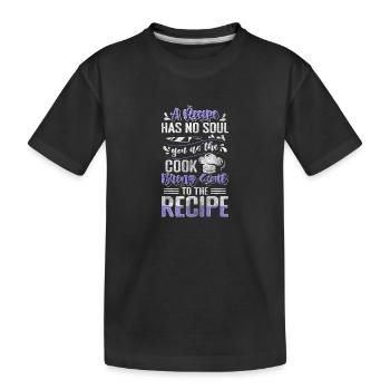 Küche Gastronomie Lecker Kochtopf - Kinder Premium Bio T-Shirt - Schwarz - Vorne