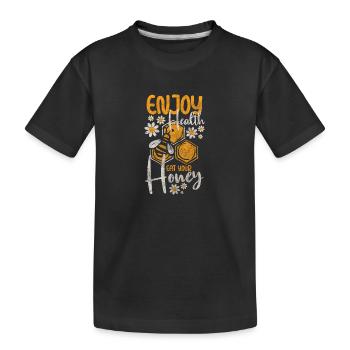 Bee Nature Insect - Kids' Premium Organic T-Shirt - black - Front
