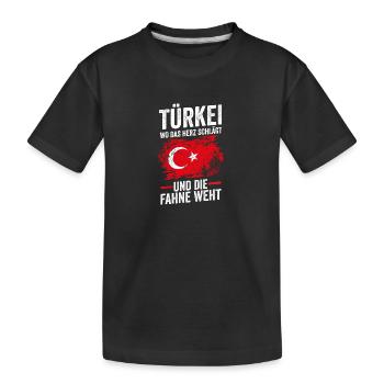 Turcs Turquie Turquie - T-shirt bio Premium Enfant - noir - Devant