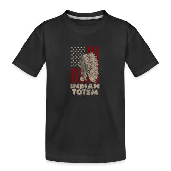 Ureinwohner Wächter Freiheit Gott - Kinder Premium Bio T-Shirt - Schwarz - Vorne