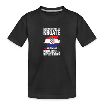 Croate Croate Croatie - T-shirt bio Premium Enfant - noir - Devant