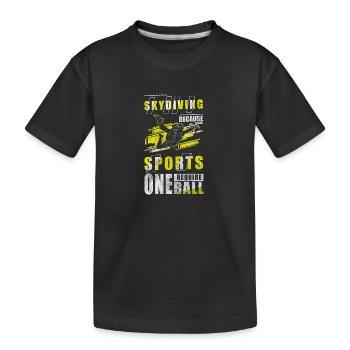 Skydiving Luft Leidenschaft Fallschirmsport - Kinder Premium Bio T-Shirt - Schwarz - Vorne
