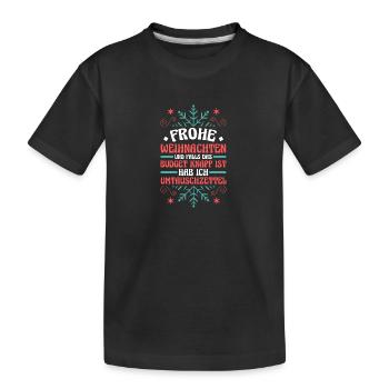 Santa Claus Inflation Christmas - Kids' Premium Organic T-Shirt - black - Front