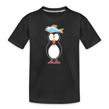 Puffin Papageitaucher Papageientaucher - Kinder Premium Bio T-Shirt - Schwarz - Vorne